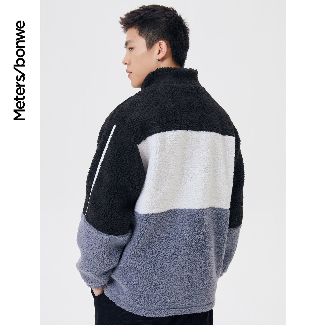 美特斯邦威秋冬外套男装撞色上衣 美特斯邦威outlets店夹克