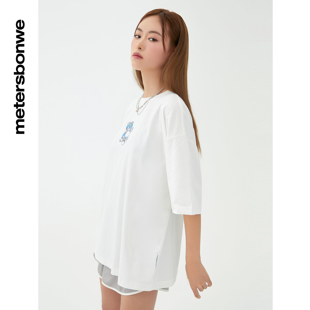 美特斯邦威白色短袖夏季时髦t恤 美特斯邦威outlets店T恤