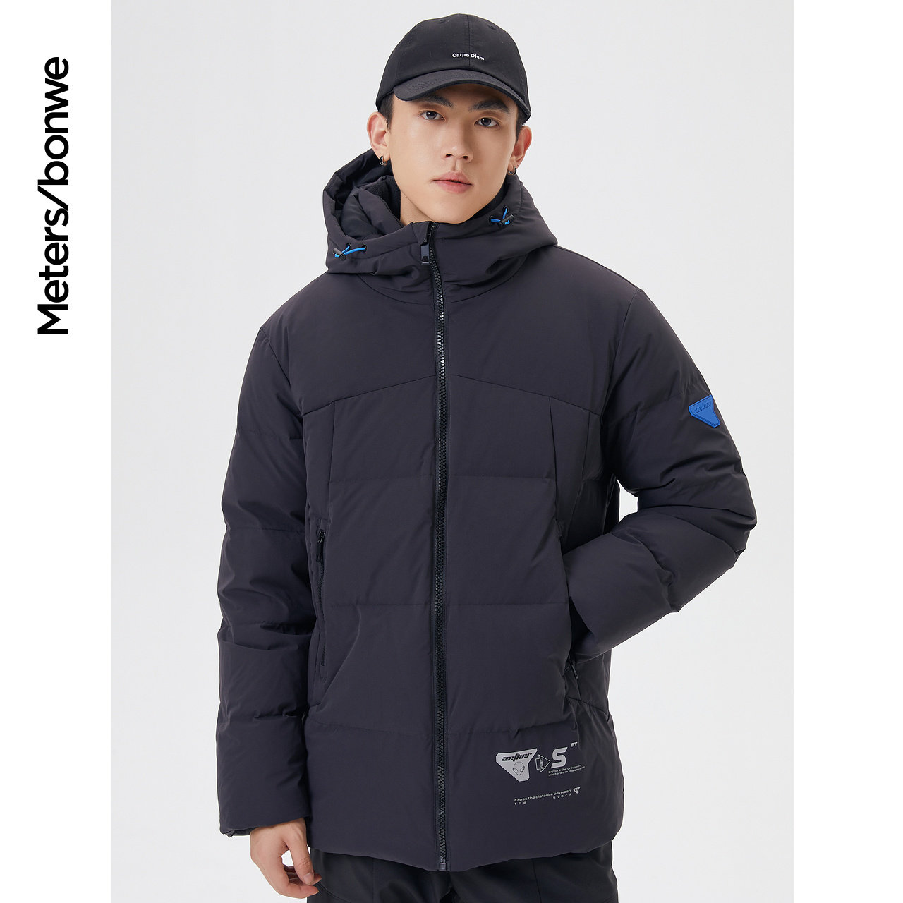 美特斯邦威男装后背印花羽绒羽绒服 美特斯邦威outlets店羽绒服