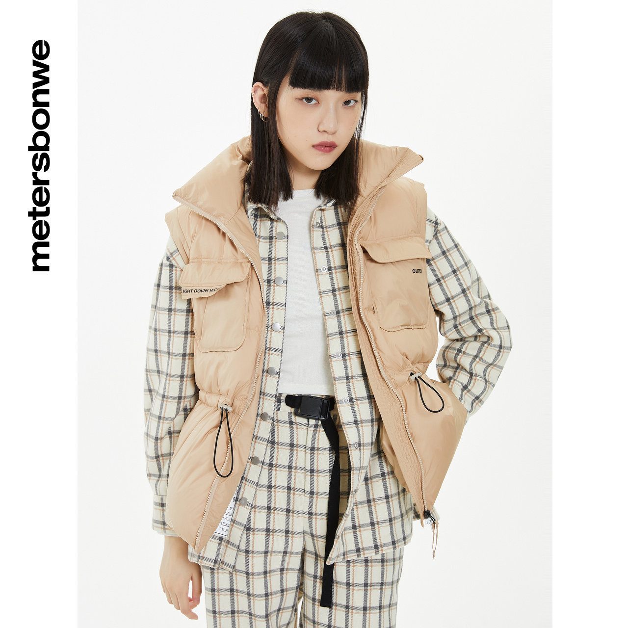 美特斯邦威羽绒马甲秋冬宽松舒适 美特斯邦威outlets店羽绒服