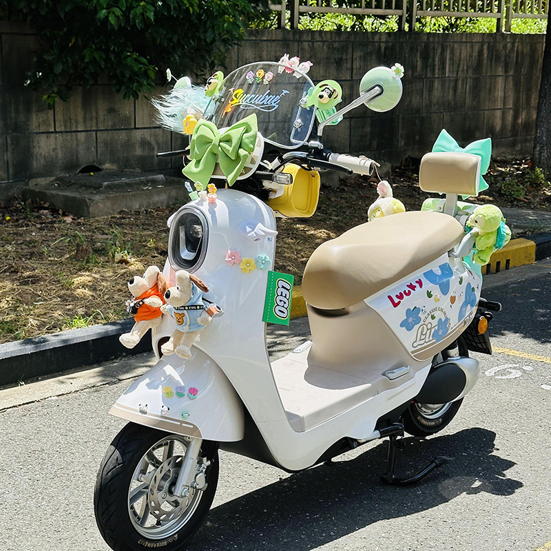九号F90装饰电动车改装配件9号Q80C挡风板挂包手机支架可爱贴纸 - 图2