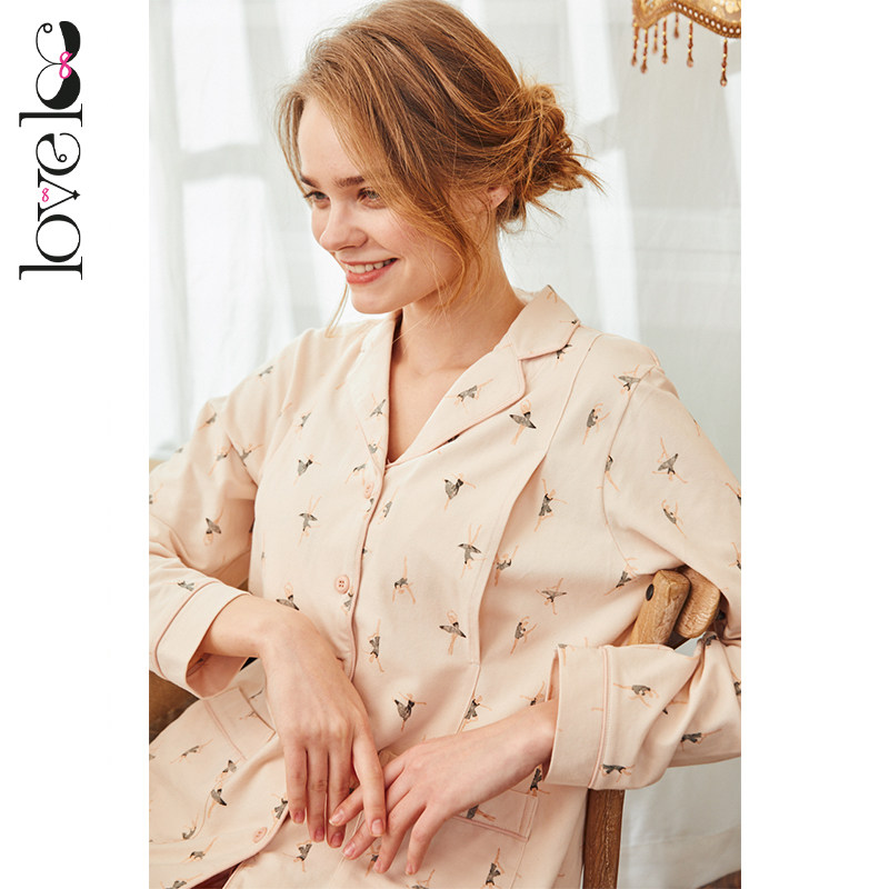 loveloc月子服孕妇秋冬款待产睡衣 loveloveloc哺乳衣/月子服