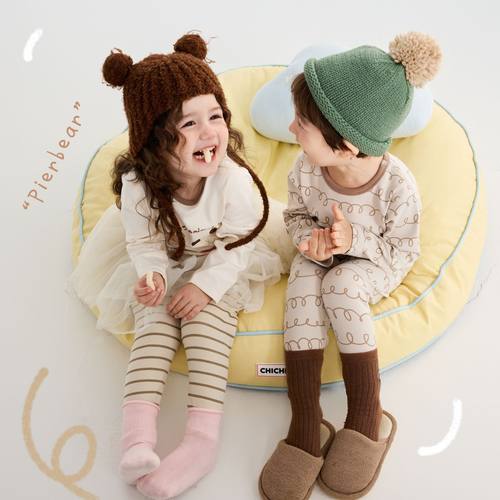 儿童纯棉加厚秋衣秋裤套装男童女童睡衣宝宝家居服男孩秋冬款内衣 - 图2