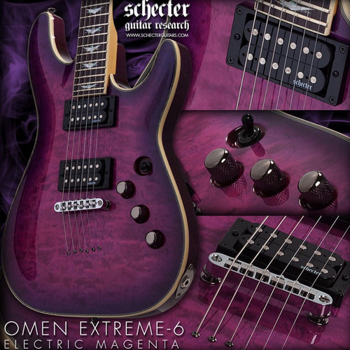 斯科特Schecter印尼产Omen Extreme-6/Elite-6/FR 穿体双摇电吉他 - 图2