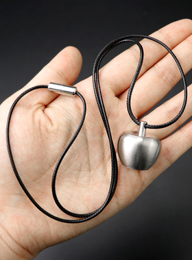 不锈钢创意苹果造型药瓶吊坠