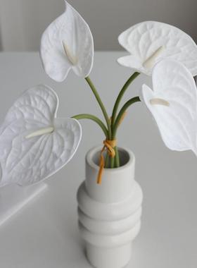 Luxury 4Pcs/Bundle Real touch Anthurium PU artificial flower
