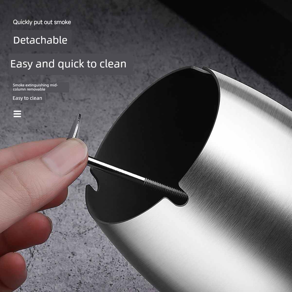 加厚防风不锈钢烟灰缸带盖子时尚家用商务电竞台球茶桌高档烟灰盅,淘宝优惠券,粉丝福利购,淘宝优惠卷