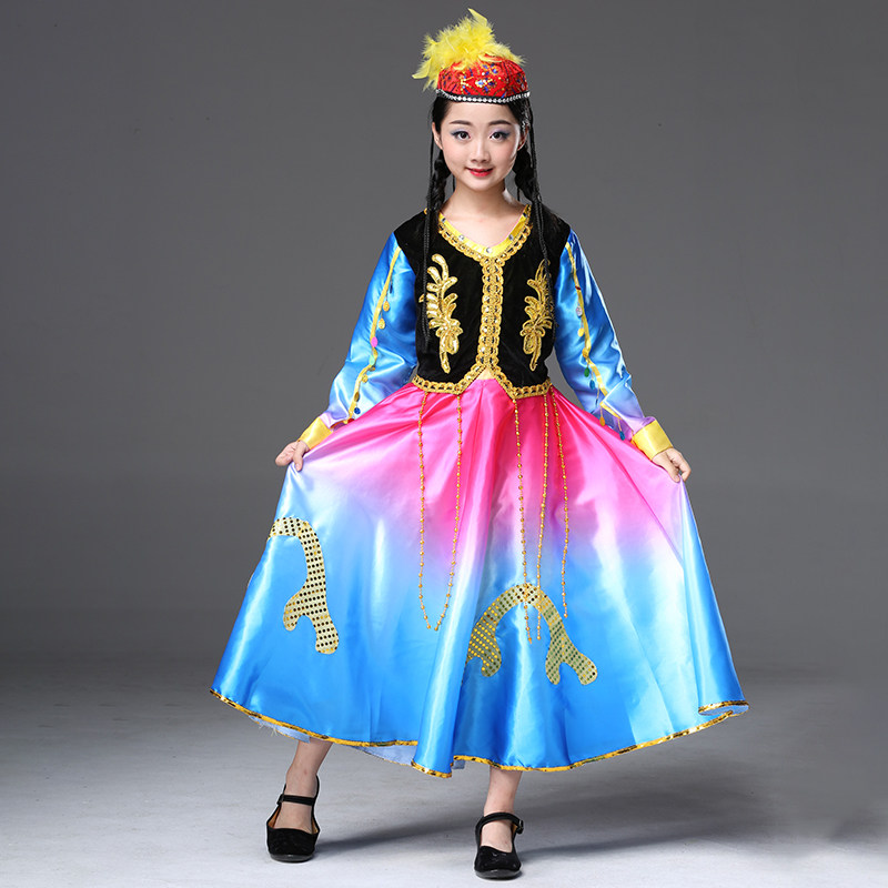 新款女童新疆维吾尔族少数民族服装 美缇雅乐民族服装/舞台装