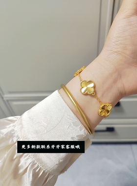 古法传承手镯女2024新款金手环实心哑光磨砂999金饰品4n宽度