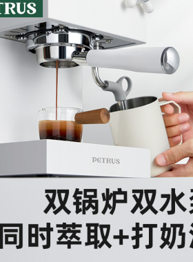 柏翠双锅炉不锈钢意式咖啡机