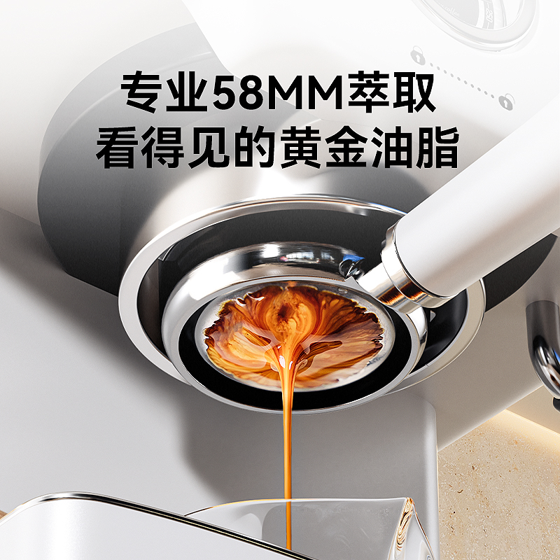 柏翠海盐小方Pro意式浓缩咖啡机家用全半自动小型一体商用打奶泡 - 图0