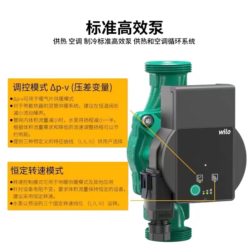 德国威乐水泵WILO家用地暖循环变频泵 阿童木 Atmos15/1-6 25/1-8 - 图0