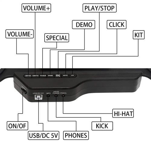 打击乐器 便携架子鼓爵士鼓 USB硅胶电子鼓 G4009 Roll Up Drum - 图2