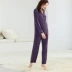 Manifin ve áo mở quần dài tay phù hợp với dịch vụ nhà quần áo sinh hoạt nữ 20320339 - Bộ Pajama