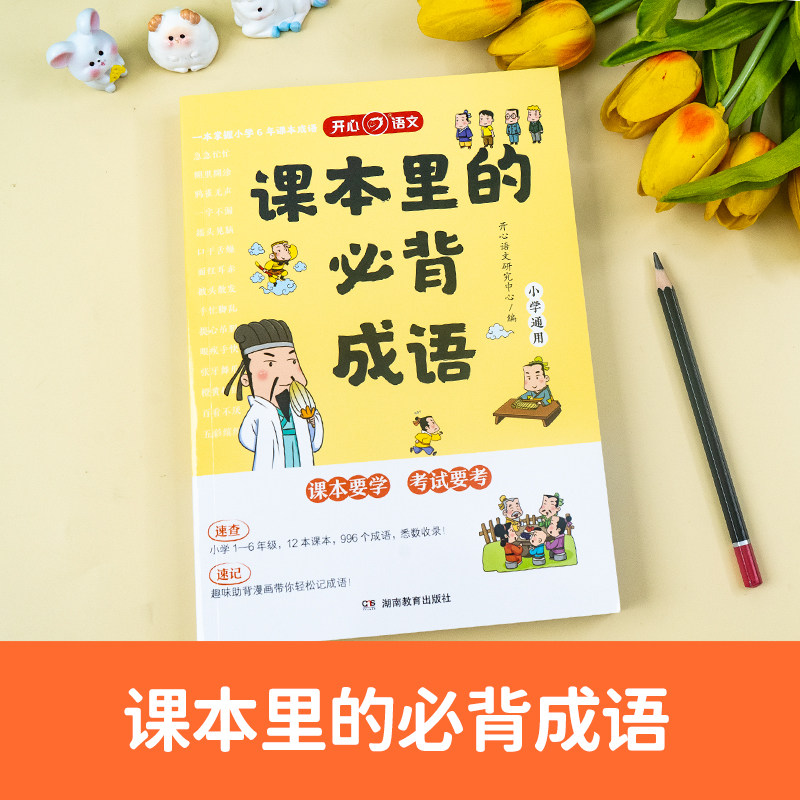 小学生必背全套3册 课本里的必背成语+必背文学常识+百科常识大全人教版 语文必备知识手册中国古现代国外文学题库集锦 开心文化