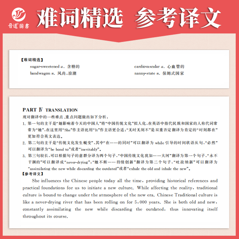 现货】晋远2024年英语专业八级TEM8考试真题真练2013-2023年10套历年真题试卷答案解析高频词汇英语专八刷题专8真题试卷活页练习题 - 图2