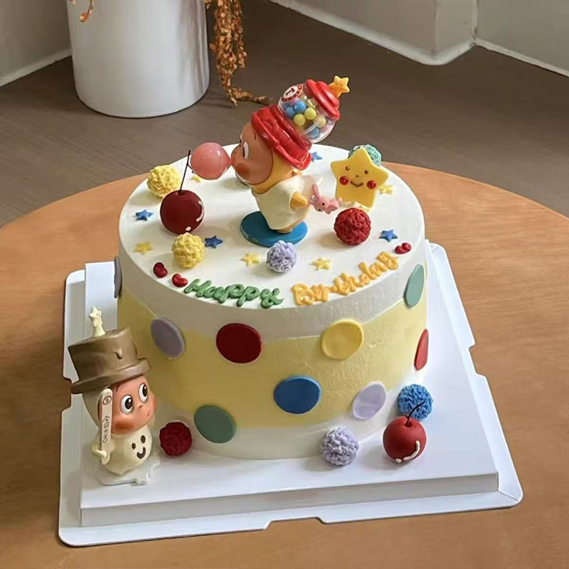 网红卡通可爱跷跷板星星人蛋糕装饰摆件儿童生日多彩小球甜品装扮,淘宝优惠券,粉丝福利购,淘宝优惠卷