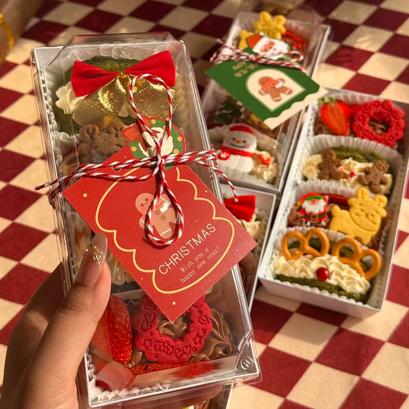 2025网红圣诞节毛巾卷甜品盒蛋糕装饰礼物圣诞老人麋鹿饼干装扮,淘宝优惠券,粉丝福利购,淘宝优惠卷