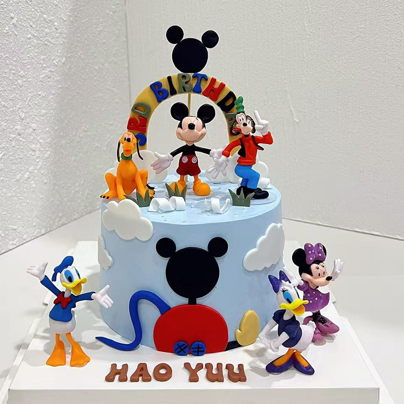 网红米奇米妮儿童生日蛋糕装饰摆件高飞唐老鸭黛丝甜品台装扮配件,淘宝优惠券,粉丝福利购,淘宝优惠卷