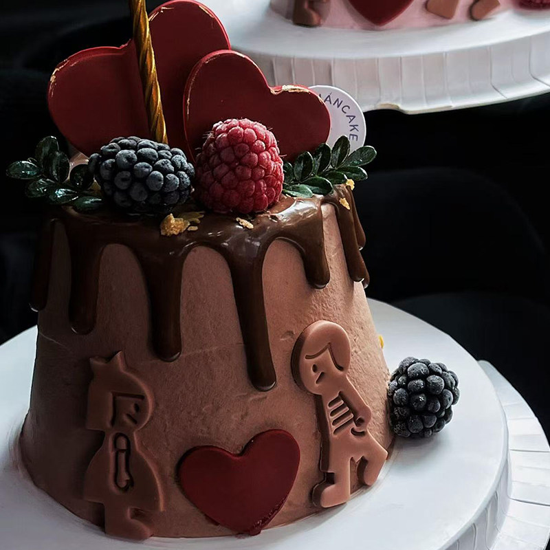 2.14情人节告白蛋糕装饰小男孩女孩情侣饼干爱心翻糖压模装扮插件,淘宝优惠券,粉丝福利购,淘宝优惠卷