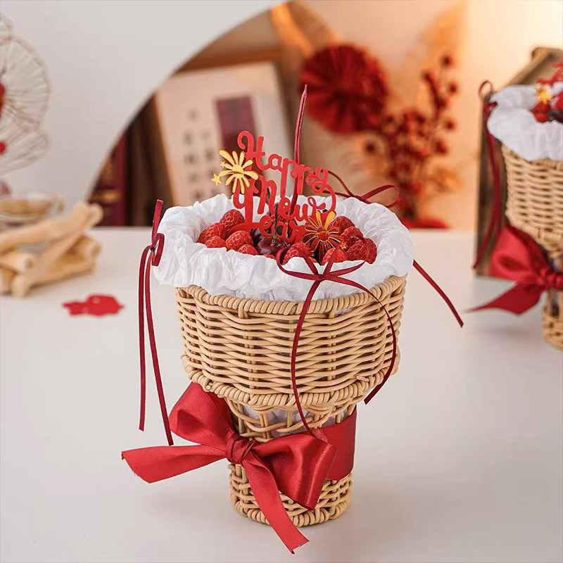 你好2026再见2025跨年草莓慕斯球编织篮冰淇淋花束蛋糕装饰插件,淘宝优惠券,粉丝福利购,淘宝优惠卷