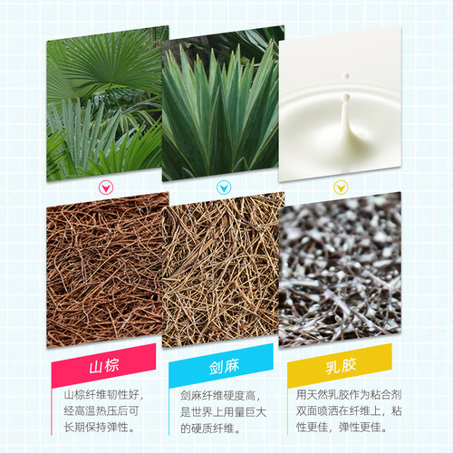 【KIDS03】大自然家用可定制山棕床垫5A级护脊抑菌防螨透气可拆卸 - 图2