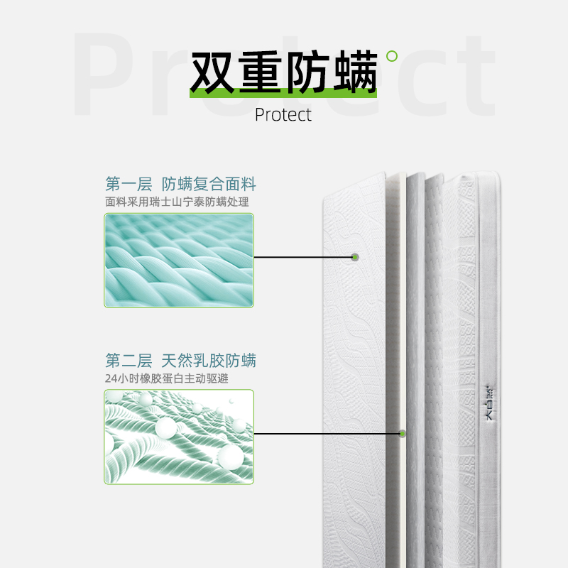 大自然乳胶空气纤维床垫山棕护脊家用床垫软硬两用可定制 E10 - 图3