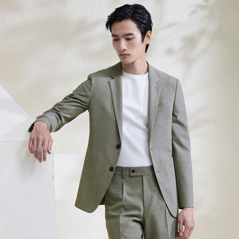 报喜鸟春季新款轻正装商务休闲草坪婚礼羊毛西装外套新郎宴会西服,淘宝优惠券,粉丝福利购,淘宝优惠卷