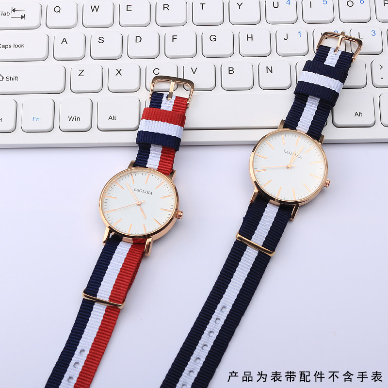 男款手表代用dw20mm尼龙女款表带 劳利卡手表配件