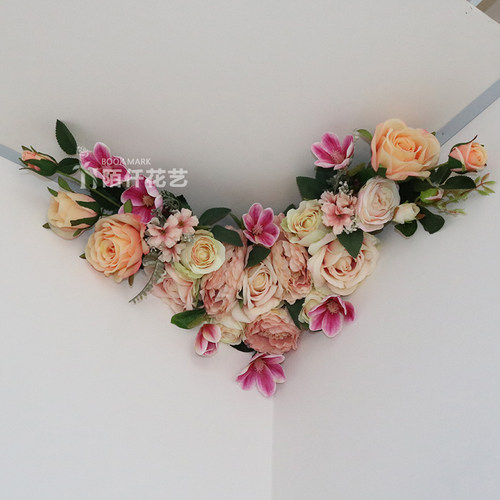 仿真花结婚婚房布置客厅卧室天花板房顶墙四角装饰花艺喜宴绢花 - 图2