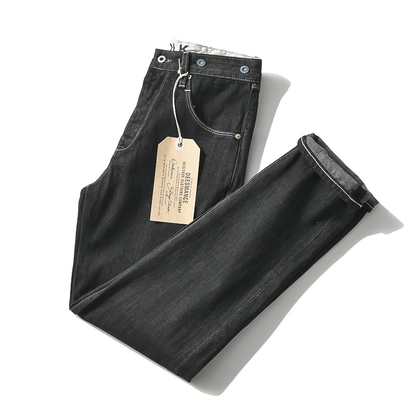 重磅小黑牛！美式高端复古全棉水洗春夏男士小直筒百搭休闲牛仔裤,淘宝优惠券,粉丝福利购,淘宝优惠卷