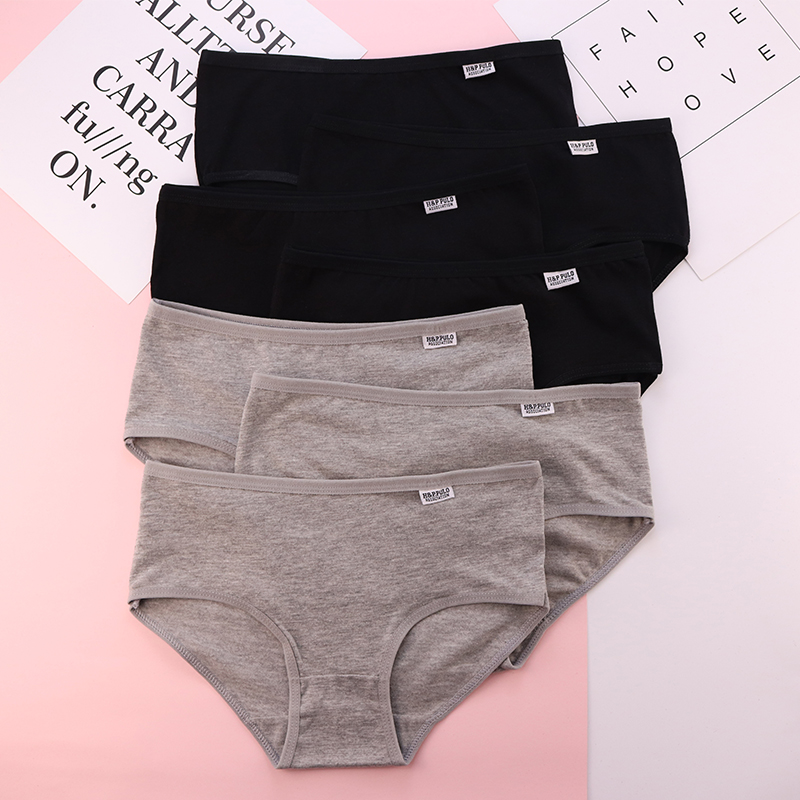 7条盒装纯黑白灰少女生内裤女全棉100％简约舒适中低腰纯棉三角裤,淘宝优惠券,粉丝福利购,淘宝优惠卷
