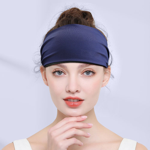 运动发带女跑步吸汗头带健身头巾护额头套加宽瑜伽头戴防汗止汗带 - 图3