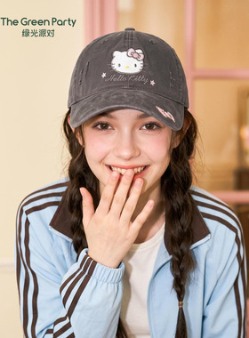 三丽鸥凯蒂猫正版遮阳棒球帽女
