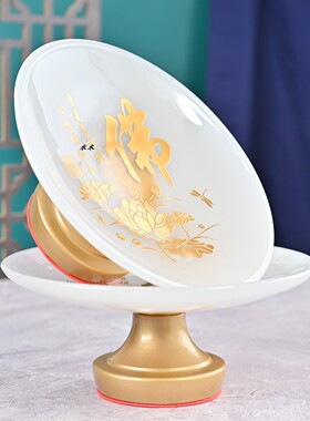 白玉心经佛像供奉摆件套装