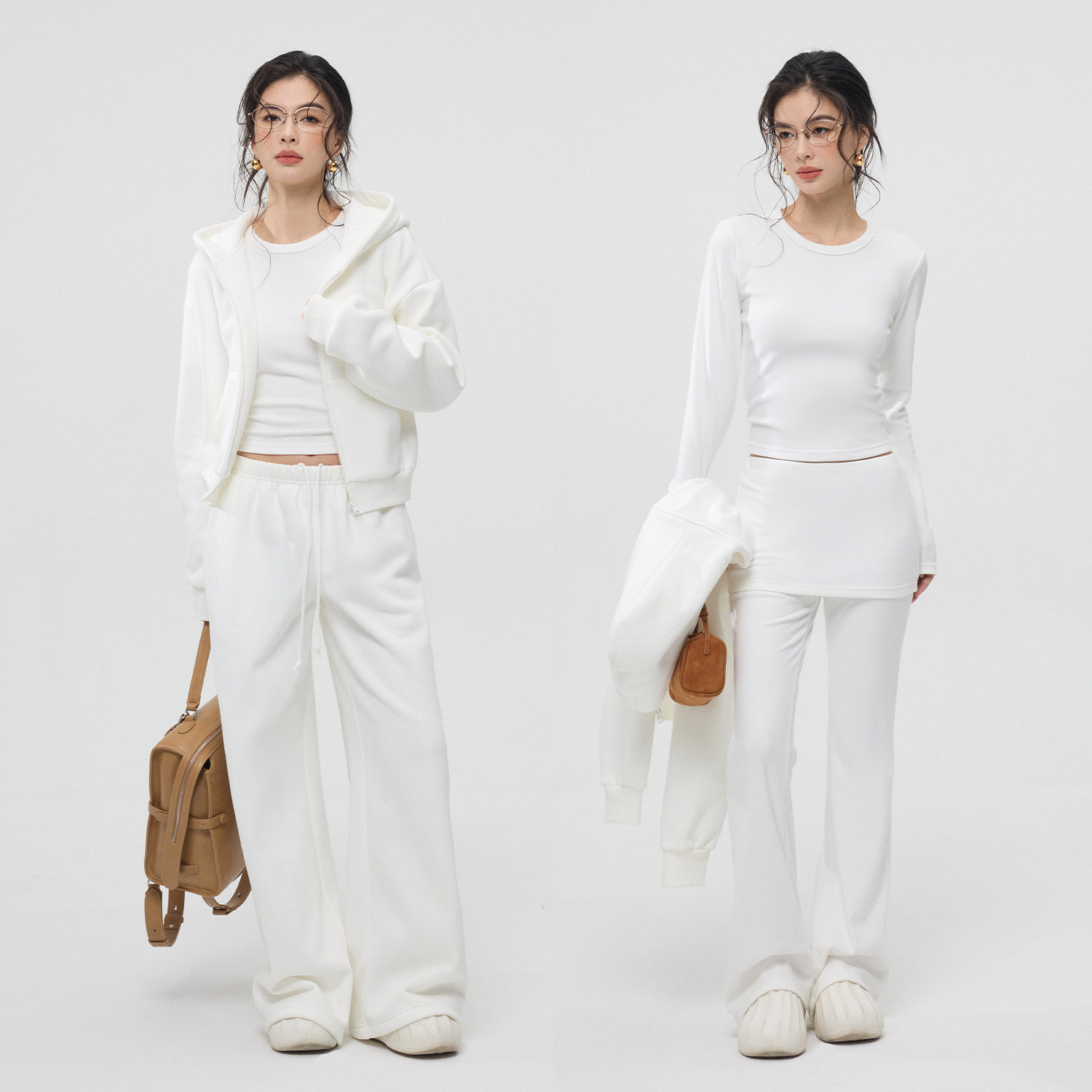 ZzZHANG｜m*u系松弛搭配_獨特设计休闲连帽卫衣卫裤打底裙裤套装,淘宝优惠券,粉丝福利购,淘宝优惠卷