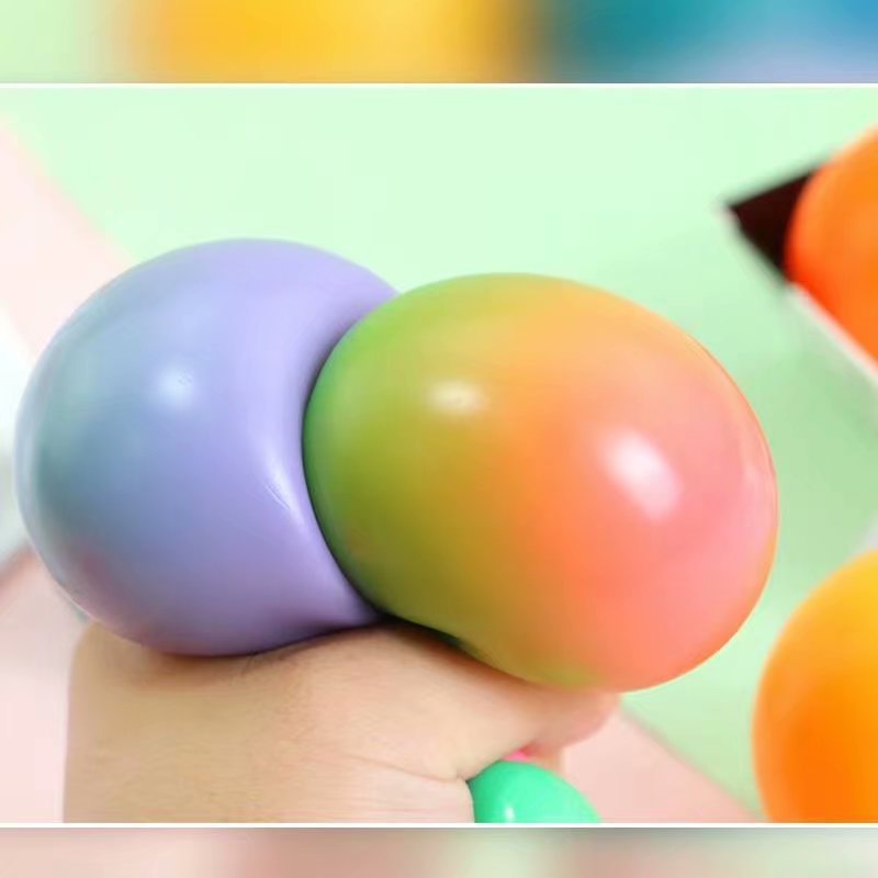 Stress Colorful Flour Ball Squishy Fidget Toy解压七彩虹玩具 - 图2