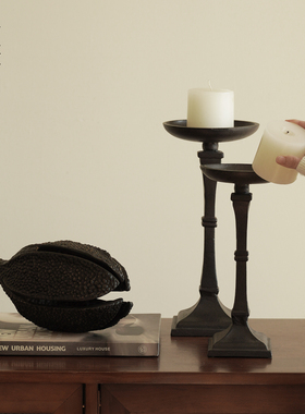 复古艺术铁艺烛台餐桌杯蜡底座