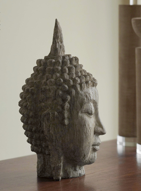 新中式佛头佛像雕塑摆件工艺品