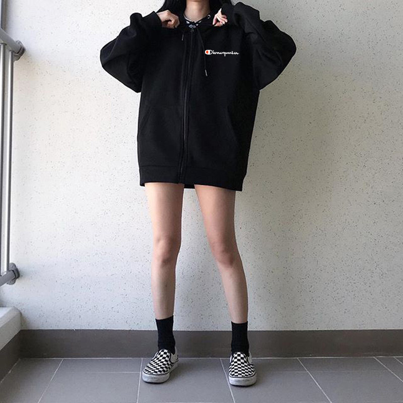 春秋装薄款冠军卫衣女拉链宽松开衫 蕾芬杨卫衣/绒衫