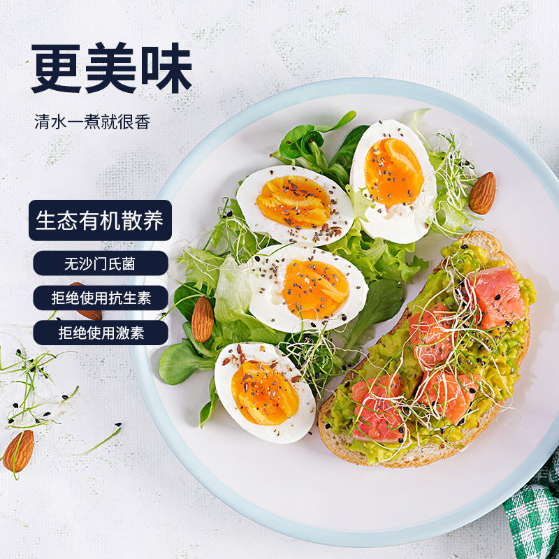 九华粮品OMEGA-3有机富硒土鸡蛋40枚1680g 礼盒装  土鸡蛋营养蛋