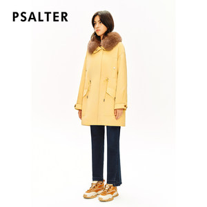 诗篇专选狐狸毛领兔毛内胆撞色多巴胺派克服皮草冬款