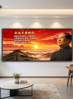 永远不要抱怨毛主席客厅挂画毛中堂画爷爷伟人沙发背景墙挂墙画像