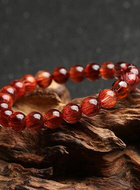 2026诚石 天然老矿猫眼铜发铜发晶顺发丝原矿无忧化水晶手串厂家