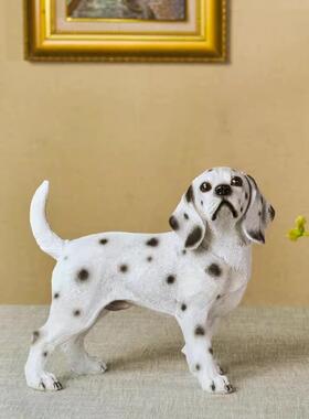 2026仿真狗摆件可爱斑点狗模型家居招财装饰品客厅落地大麦町犬工