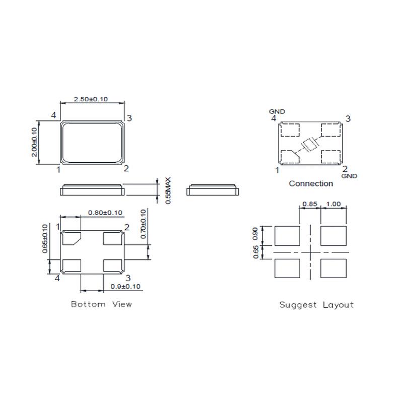 EPSON FA-20H 40.0000MF10Z-K3 无源晶振 2520 40M 40MHZ 10PF - 图0