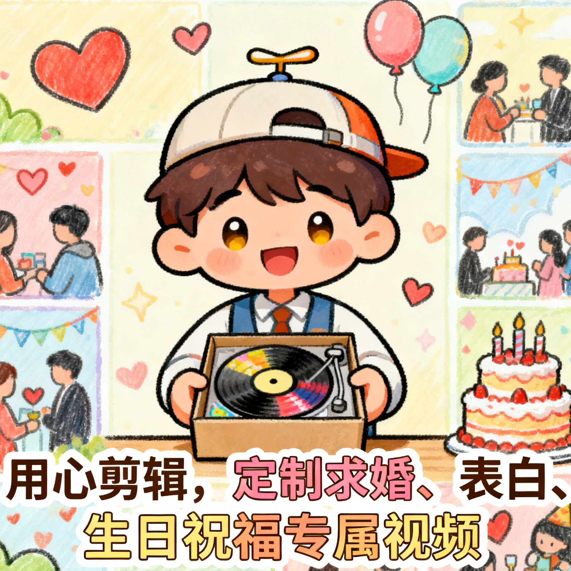 求婚视频表白制作生日祝福婚礼创意明星祝福语纪念日闺蜜电子相册,淘宝优惠券,粉丝福利购,淘宝优惠卷