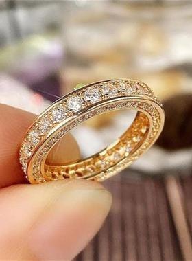 Huitan 2023 rend Gold Color Womens Ring Series with Brillia