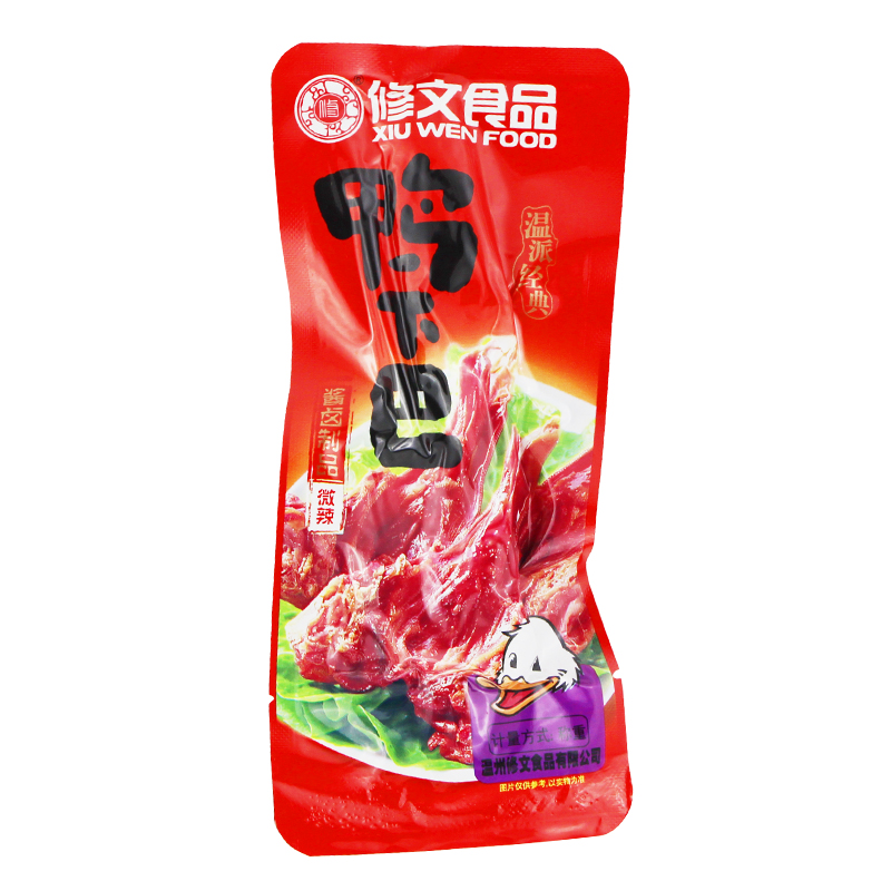 修文食品修文鸭下巴 鸭头500g 独立包 一小包半个鸭下巴 - 图3