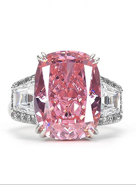 S925纯银高碳钻戒指11*15mm